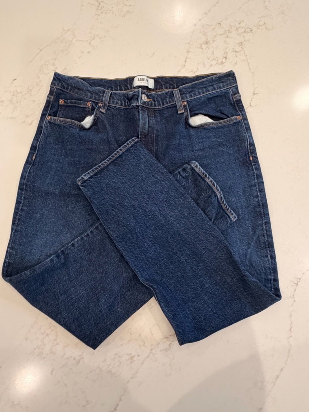 AGOLDE Jeans Womens 32 Blue High Rise Straight Leg Denim Medium Wash 32x26